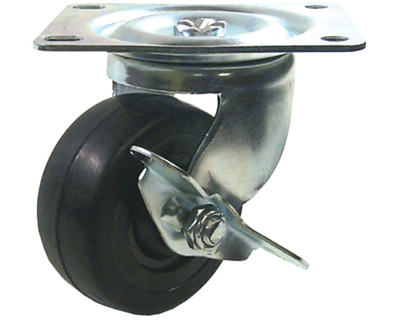 2" Swivel Plate Caster With Brake