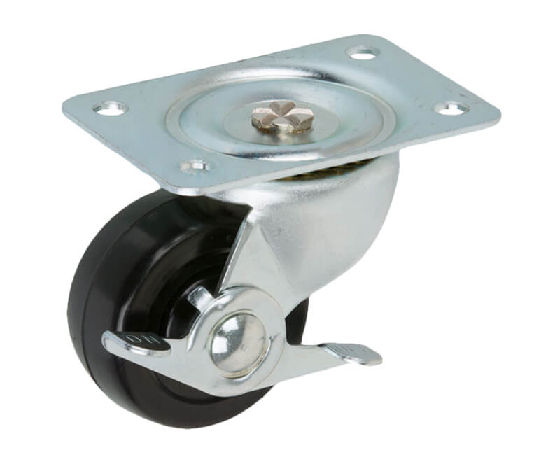 2-1/2" Swivel Plate Caster With Brake