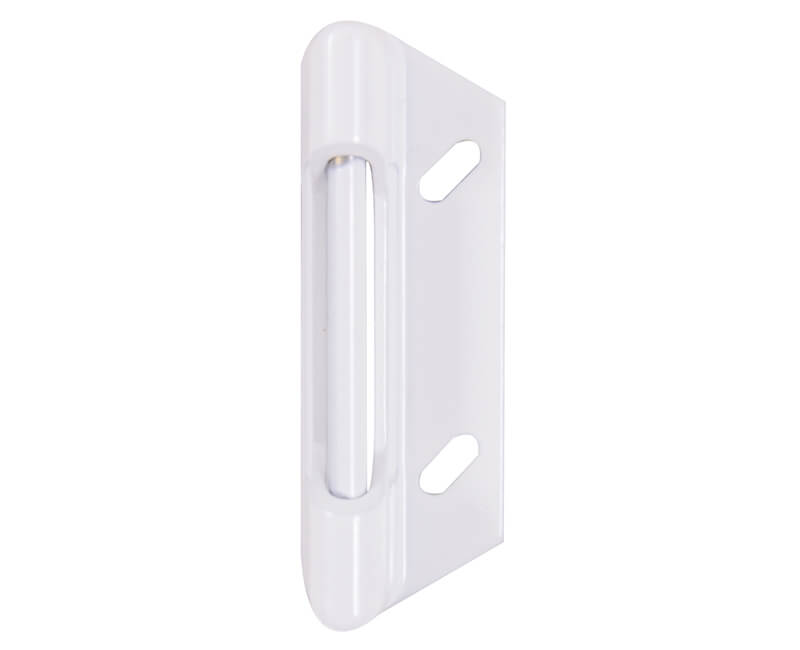 Replacement Strike Plate With Screws - White Finish