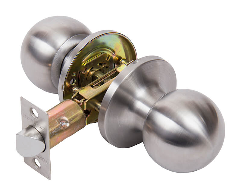 Builder's Grade Ball Style Lockset Passage Adj. Backset Carded - 32D