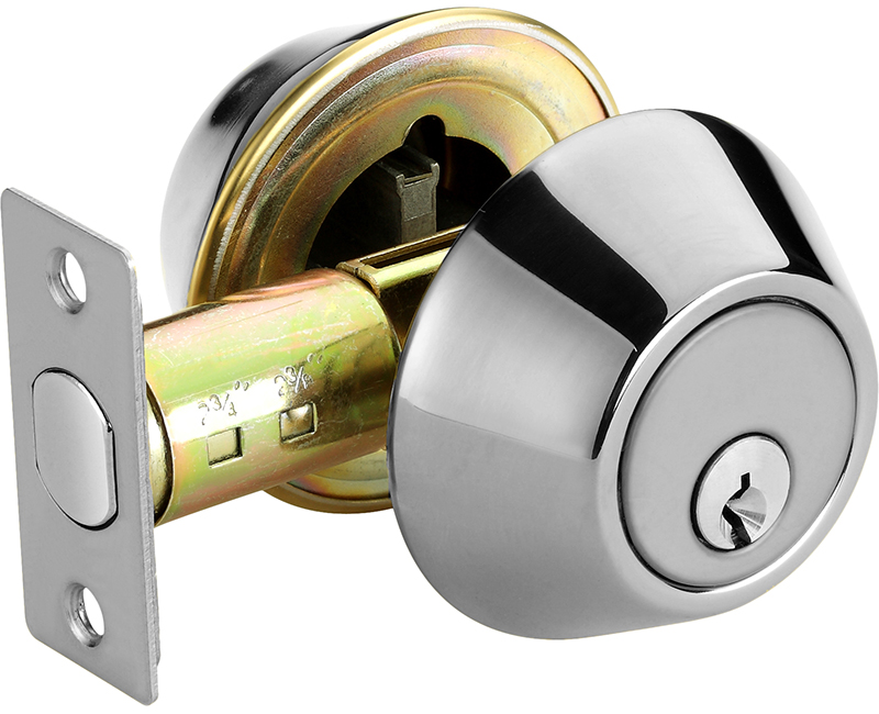 Builder's Grade Deadbolt Double Cylinder Adj. Backset Carded - 32D