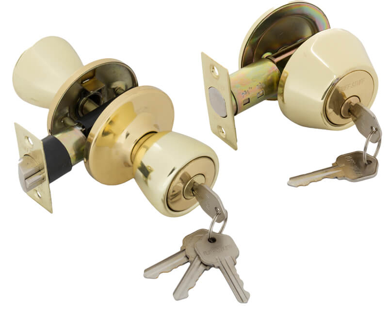 Key-In-Knob and Single Cylinder Combo Set - US3