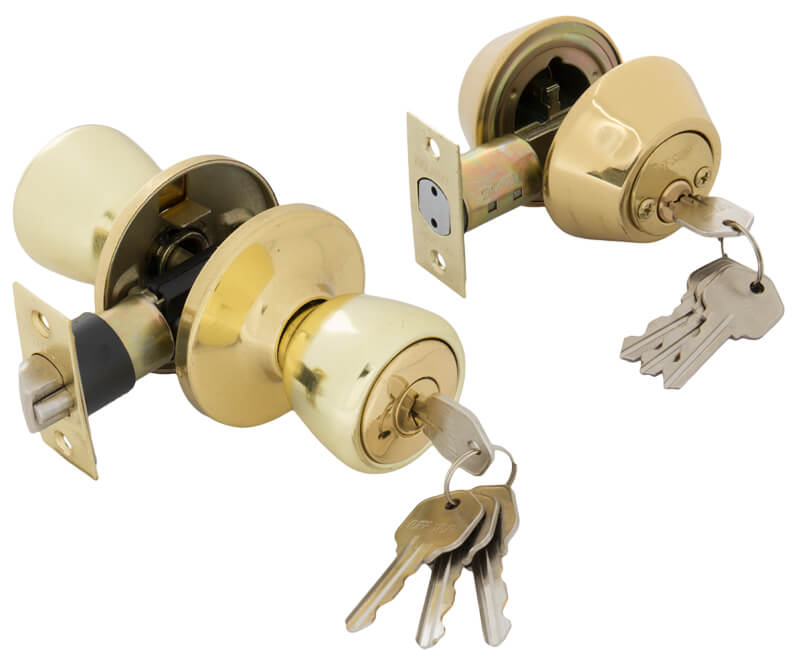 Key-In-Knob and Double Cylinder Combo Set