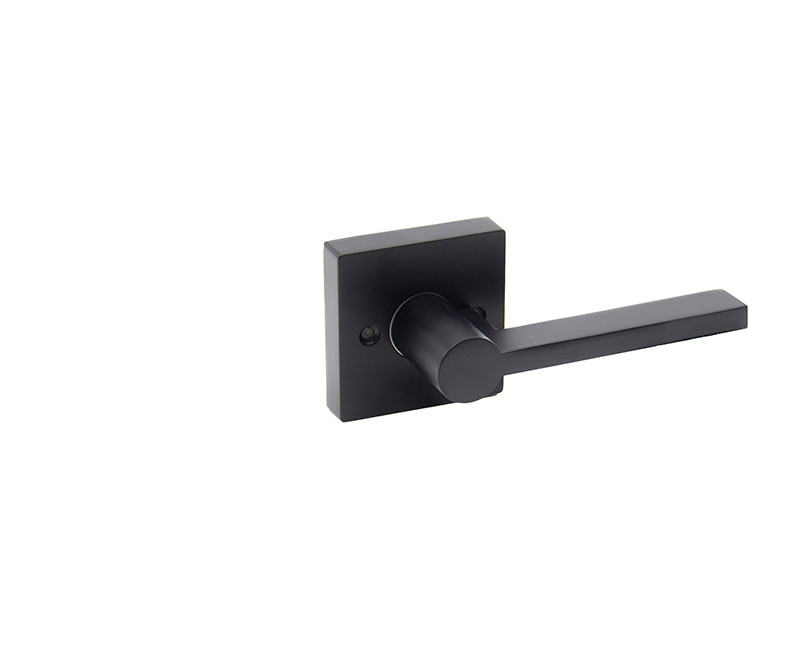 Heavy Duty Passage Lockset Flat Lever Squar Rosette Matt Black Carded