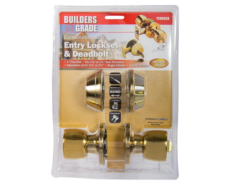 Builder's Grade Tulip Style Lockset Combo Carded - US3