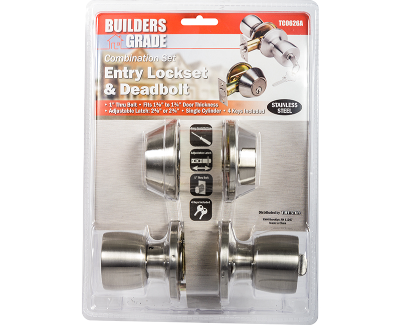 Builder's Grade Tulip Style Lockset Combo Carded - 32D