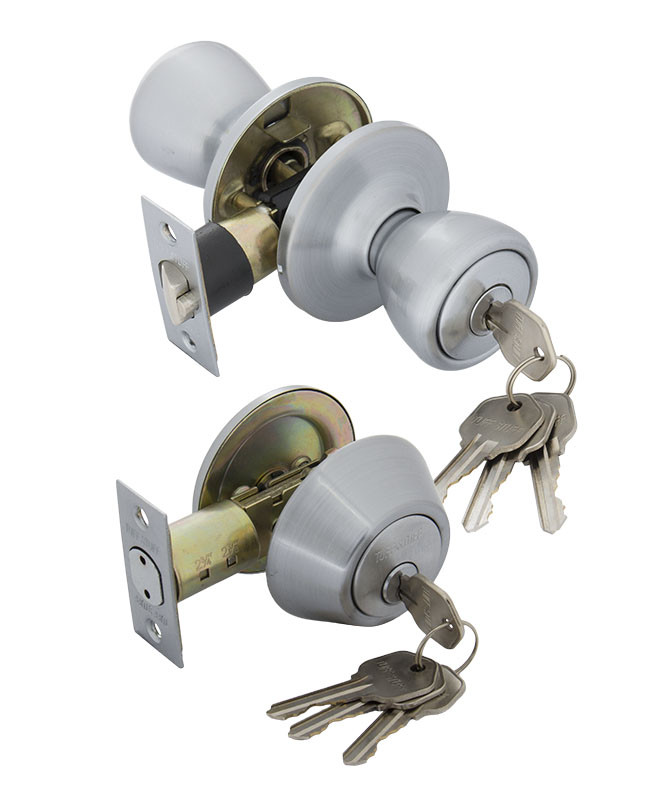 Builder's Grade Tulip Style Lockset KA3 Combo Boxed - 32D