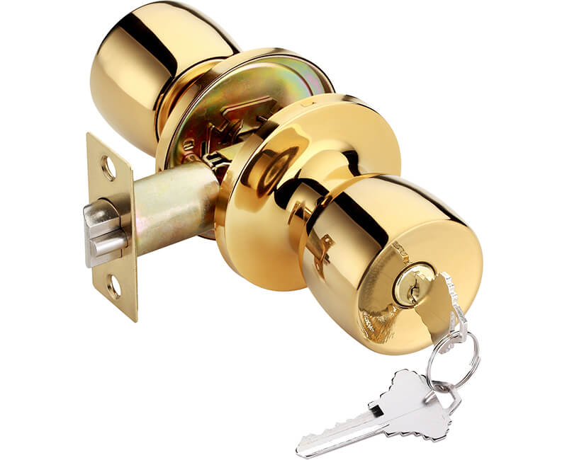 Builder's Grade Tulip Style Lockset Entry Adj. Backset Carded - US3