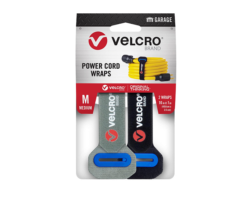 VELCRO Brand Power Cord Wraps 16in x 1in Medium