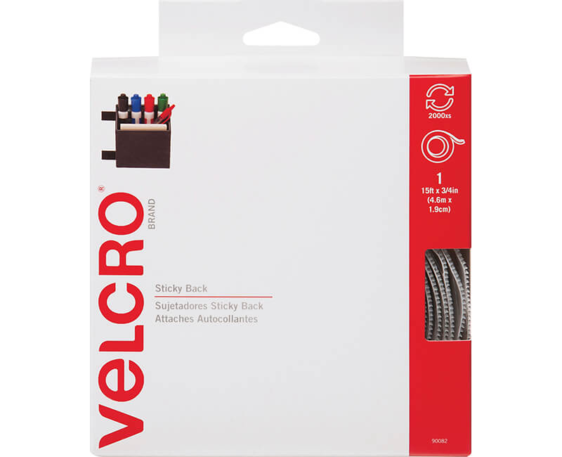 90199 Velcro Industrial Strength Sticky-Back Hook /& Loop Fastener Strips