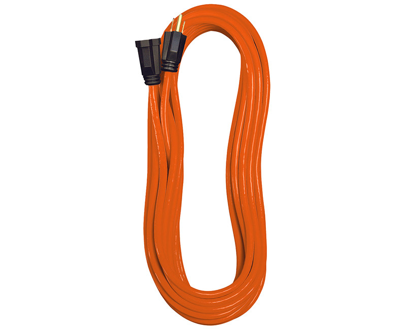 25ft 16/3 SJTW Orange Ext Cord, NEMA 5-15