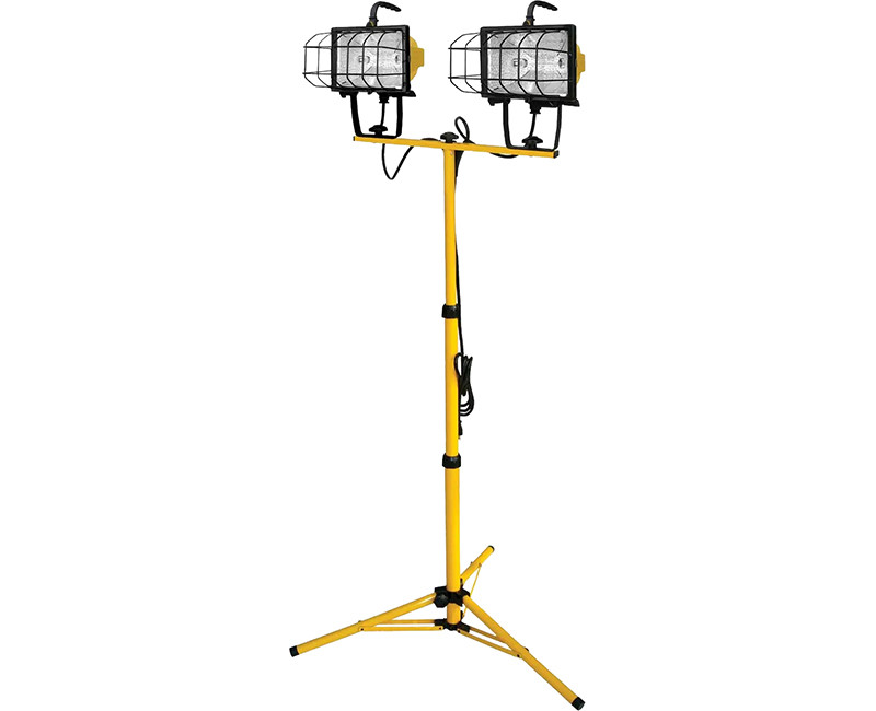 2 x 500 (1000) Watt Halogen Work Light w/ 5ft Tripod Stand